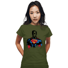 Load image into Gallery viewer, Shirts Fitted Shirts, Woman / Small / Military Green Return Of Kryptonian