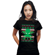 Load image into Gallery viewer, Shirts Fitted Shirts, Woman / Small / Black Cthulhu Cultist Christmas