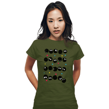 Load image into Gallery viewer, Shirts Fitted Shirts, Woman / Small / Military Green The Black Sprites