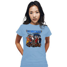 Load image into Gallery viewer, Daily_Deal_Shirts Fitted Shirts, Woman / Small / Powder Blue Welcome To Time Con