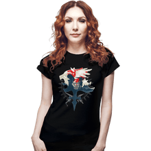 Load image into Gallery viewer, Shirts Fitted Shirts, Woman / Small / Black Gunblades and Angels