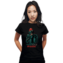 Load image into Gallery viewer, Daily_Deal_Shirts Fitted Shirts, Woman / Small / Black Tarman Wants Your Brains!