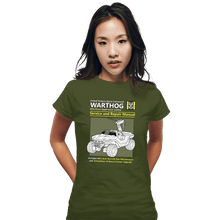 Load image into Gallery viewer, Daily_Deal_Shirts Fitted Shirts, Woman / Small / Military Green Warthog Manual
