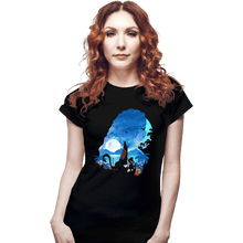 Load image into Gallery viewer, Daily_Deal_Shirts Fitted Shirts, Woman / Small / Black Moana Shadow