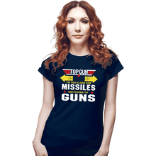 Load image into Gallery viewer, Shirts Fitted Shirts, Woman / Small / Navy Switching To Guns
