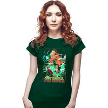 Load image into Gallery viewer, Shirts Fitted Shirts, Woman / Small / Irish Green The Space Huntress
