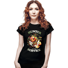 Load image into Gallery viewer, Daily_Deal_Shirts Fitted Shirts, Woman / Small / Black Hunter At Your Service