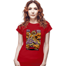 Load image into Gallery viewer, Daily_Deal_Shirts Fitted Shirts, Woman / Small / Red Mechanical Madman