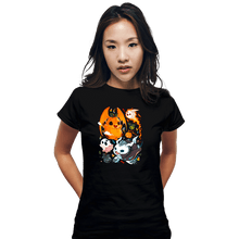 Load image into Gallery viewer, Daily_Deal_Shirts Fitted Shirts, Woman / Small / Black Digi Halloween