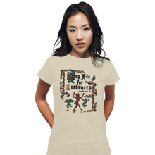 Load image into Gallery viewer, Daily_Deal_Shirts Fitted Shirts, Woman / Small / White Illuminated Free Hugs