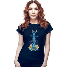 Load image into Gallery viewer, Shirts Fitted Shirts, Woman / Small / Navy Alien Mood Totem