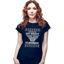 Load image into Gallery viewer, Shirts Fitted Shirts, Woman / Small / Navy Roast Is Ruined