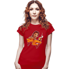 Load image into Gallery viewer, Daily_Deal_Shirts Fitted Shirts, Woman / Small / Red The Wings Of Liberty