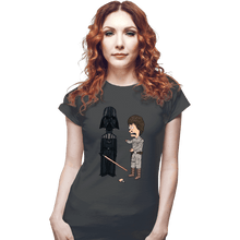 Load image into Gallery viewer, Daily_Deal_Shirts Fitted Shirts, Woman / Small / Charcoal Stupid Jedi