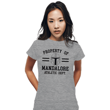 Load image into Gallery viewer, Secret_Shirts Fitted Shirts, Woman / Small / Sports Grey Property Of Mandalore