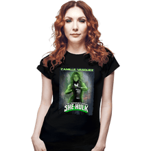 Load image into Gallery viewer, Daily_Deal_Shirts Fitted Shirts, Woman / Small / Black Camille Hulk