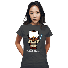 Load image into Gallery viewer, Daily_Deal_Shirts Fitted Shirts, Woman / Small / Charcoal Obi Kitty