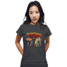 Load image into Gallery viewer, Shirts Fitted Shirts, Woman / Small / Charcoal Action Friends
