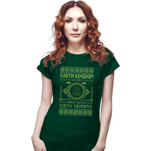 Load image into Gallery viewer, Shirts Fitted Shirts, Woman / Small / Irish Green Earth Kingdom Ugly Sweater