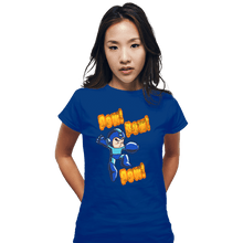 Load image into Gallery viewer, Shirts Fitted Shirts, Woman / Small / Royal Blue Pew Pew Pew