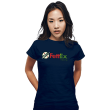 Load image into Gallery viewer, Daily_Deal_Shirts Fitted Shirts, Woman / Small / Navy Fettex