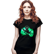 Load image into Gallery viewer, Daily_Deal_Shirts Fitted Shirts, Woman / Small / Black Earth Bender Orb