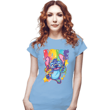 Load image into Gallery viewer, Secret_Shirts Fitted Shirts, Woman / Small / Powder Blue Alien Love