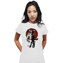 Load image into Gallery viewer, Shirts Fitted Shirts, Woman / Small / White Saiyan Sun