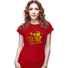Load image into Gallery viewer, Daily_Deal_Shirts Fitted Shirts, Woman / Small / Red All My Circuits