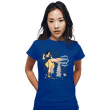 Load image into Gallery viewer, Secret_Shirts Fitted Shirts, Woman / Small / Royal Blue Chun White Kick