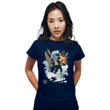 Load image into Gallery viewer, Shirts Fitted Shirts, Woman / Small / Navy Two Avatars
