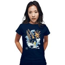 Load image into Gallery viewer, Shirts Fitted Shirts, Woman / Small / Navy Two Avatars