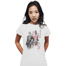 Load image into Gallery viewer, Shirts Fitted Shirts, Woman / Small / White Killer Queen Sumi-e