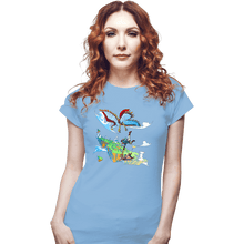 Load image into Gallery viewer, Shirts Fitted Shirts, Woman / Small / Powder Blue Skyward Infinite