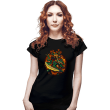Load image into Gallery viewer, Daily_Deal_Shirts Fitted Shirts, Woman / Small / Black Cowabunga