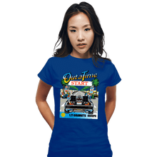 Load image into Gallery viewer, Daily_Deal_Shirts Fitted Shirts, Woman / Small / Royal Blue Out Run And Time