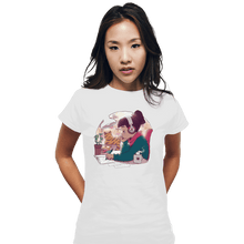 Load image into Gallery viewer, Daily_Deal_Shirts Fitted Shirts, Woman / Small / White Lo Fi Sketch & Coffee
