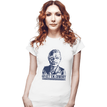 Load image into Gallery viewer, Shirts Fitted Shirts, Woman / Small / White Cowboy