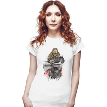 Load image into Gallery viewer, Shirts Fitted Shirts, Woman / Small / White God Of Thunder Watercolor