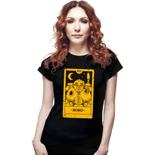 Load image into Gallery viewer, Shirts Fitted Shirts, Woman / Small / Black Robo Tarot Card