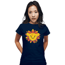 Load image into Gallery viewer, Shirts Fitted Shirts, Woman / Small / Navy King Of Leaves
