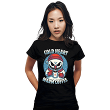 Load image into Gallery viewer, Secret_Shirts Fitted Shirts, Woman / Small / Black Cold Heart Warm Coffee