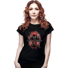 Load image into Gallery viewer, Shirts Fitted Shirts, Woman / Small / Black Red Riot Hero