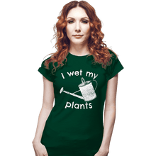 Load image into Gallery viewer, Shirts Fitted Shirts, Woman / Small / Irish Green I Wet My Plants