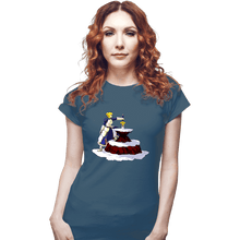 Load image into Gallery viewer, Shirts Fitted Shirts, Woman / Small / Indigo Blue Saber In The Stone