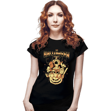 Load image into Gallery viewer, Daily_Deal_Shirts Fitted Shirts, Woman / Small / Black 123 Halloween Street