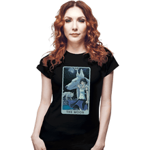 Load image into Gallery viewer, Daily_Deal_Shirts Fitted Shirts, Woman / Small / Black Tarot Ghibli The Moon