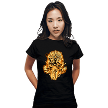 Load image into Gallery viewer, Daily_Deal_Shirts Fitted Shirts, Woman / Small / Black Golden Saiyan Trunks
