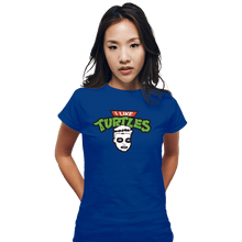 Load image into Gallery viewer, Daily_Deal_Shirts Fitted Shirts, Woman / Small / Royal Blue I Like Turtles