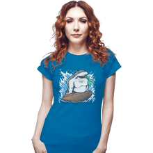 Load image into Gallery viewer, Shirts Fitted Shirts, Woman / Small / Sapphire The Little Shark